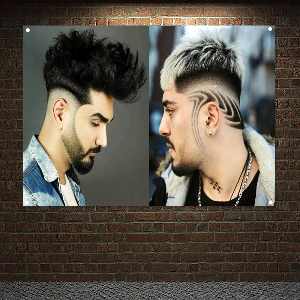 Мужские постеры для прически pompadour