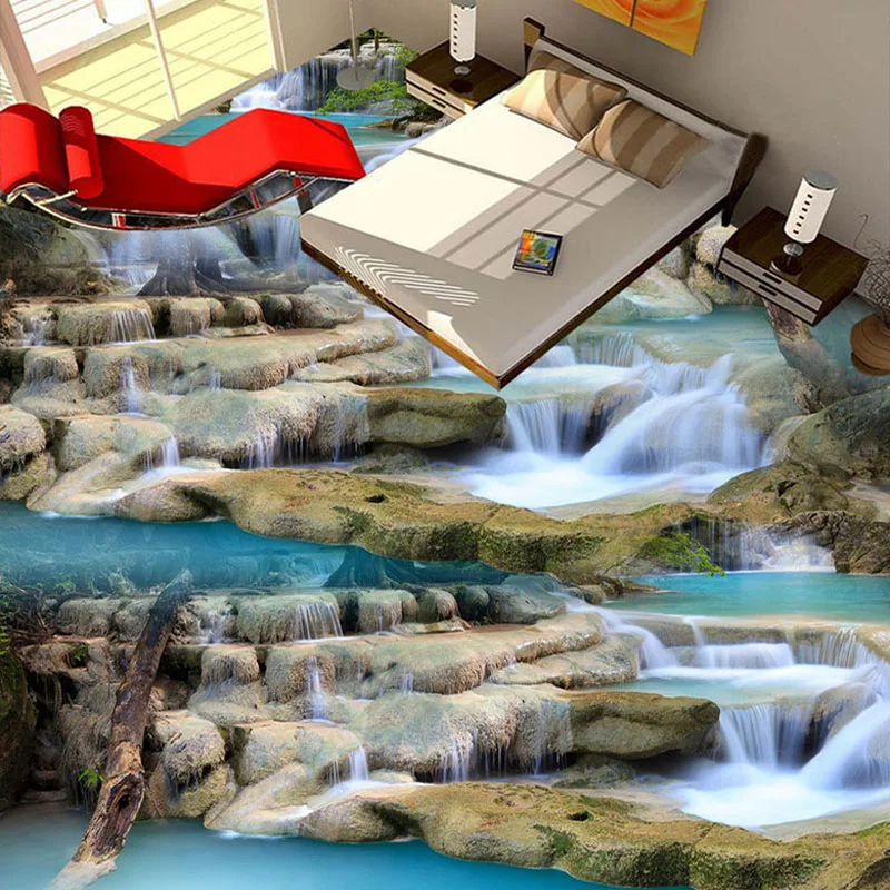 3d бег водопад воды природа пейзаж - Фотография_3