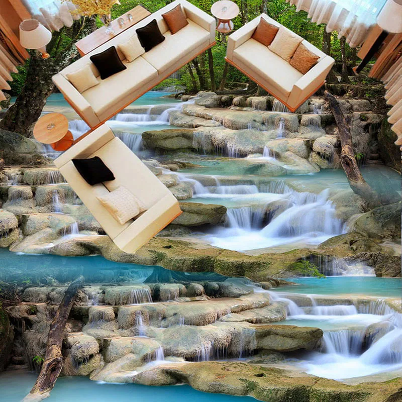 3d бег водопад воды природа пейзаж - Фотография_2