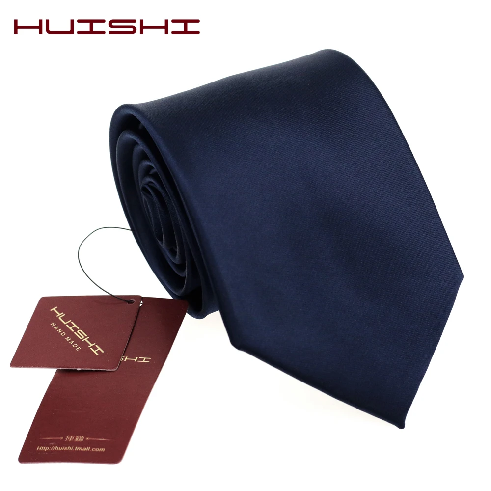 Темно-синий мужской галстук huishi