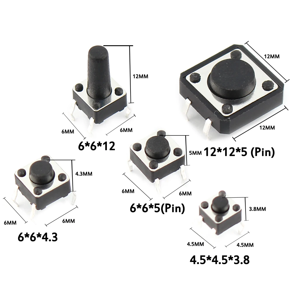 Мини-кнопочный переключатель smd dip 2*4 3*6 4*4 6*6 - Фотография_4