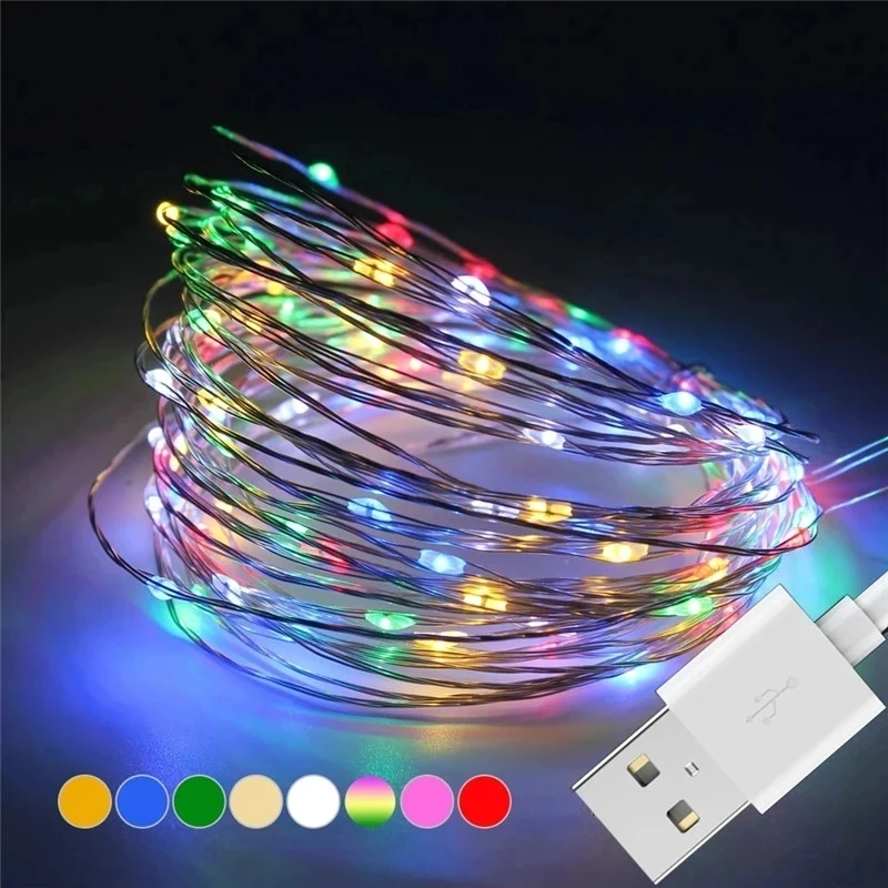1 м 2 м 5 м 10 м светодиодные гирлянды с питанием от usb - Фотография_3