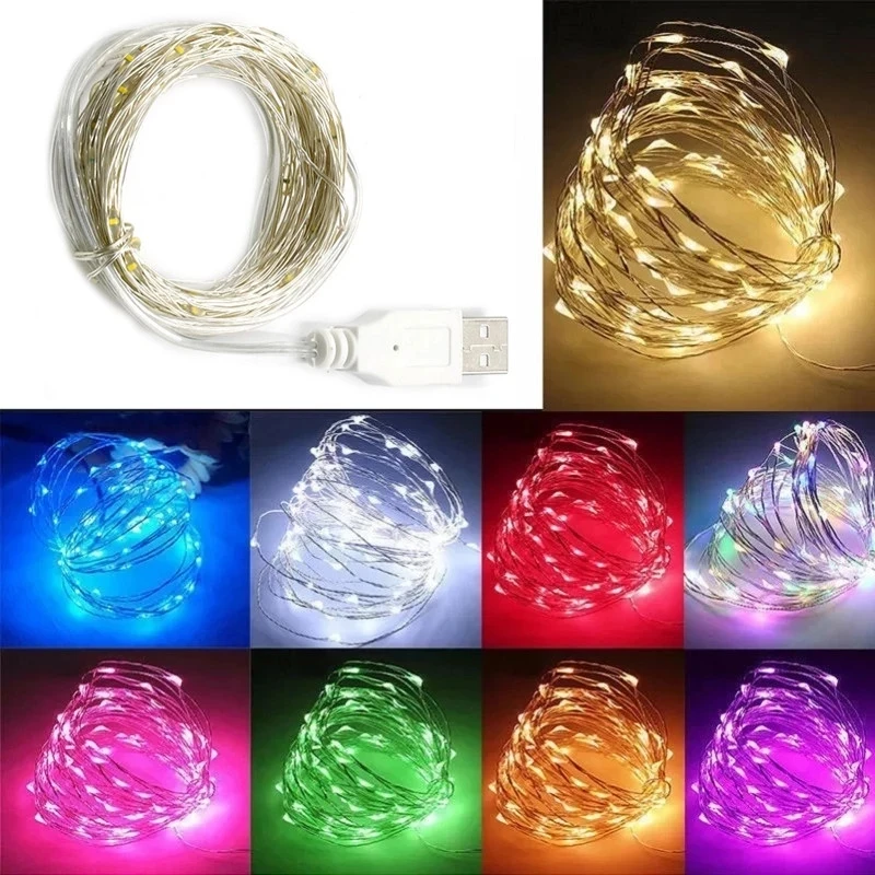 1 м 2 м 5 м 10 м светодиодные гирлянды с питанием от usb - Фотография_2