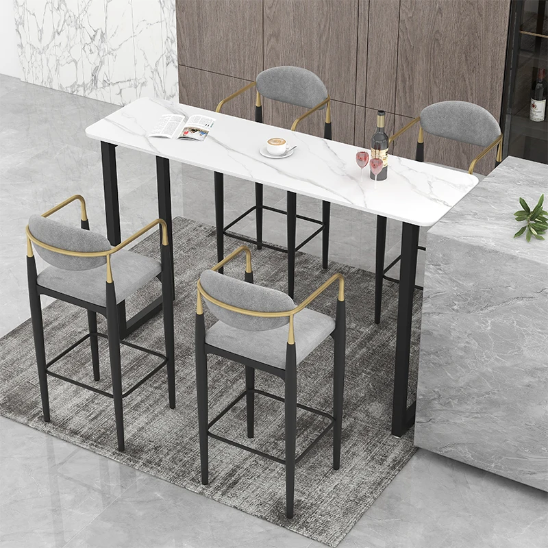 Nordic light luxury rock slab bar - Фотография_3