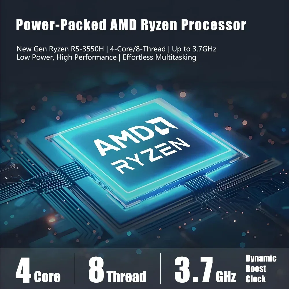 Мини-пк amd ryzen 5 3550h процессор - Фотография_4