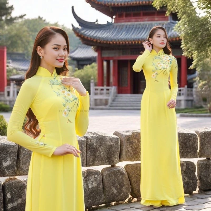 Восточное вьетнамское платье ao dai - Фотография_4