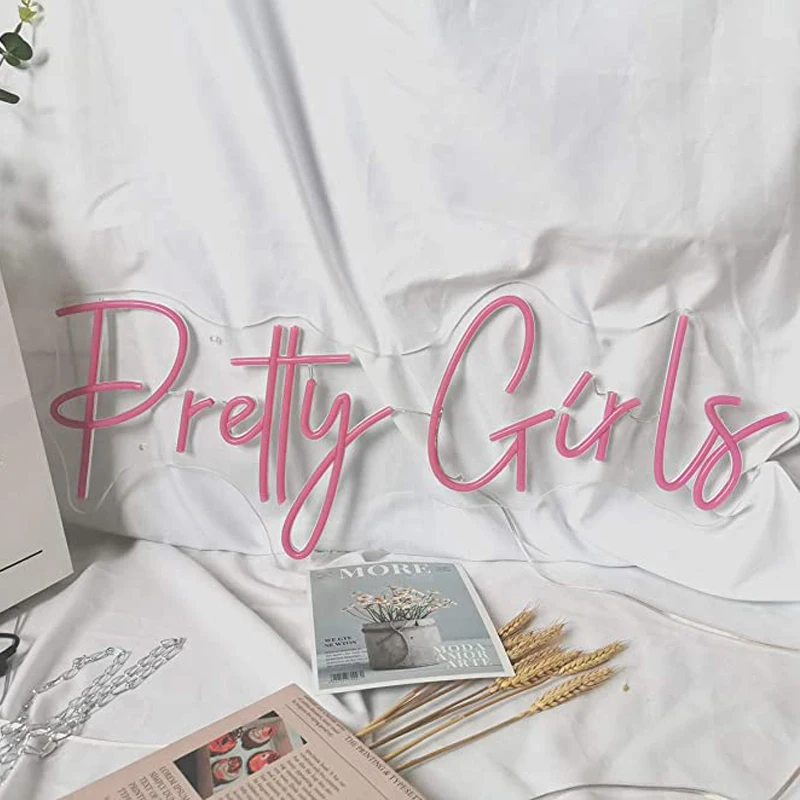 Женская неоновая вывеска светодиодный pretty girls - Фотография_5