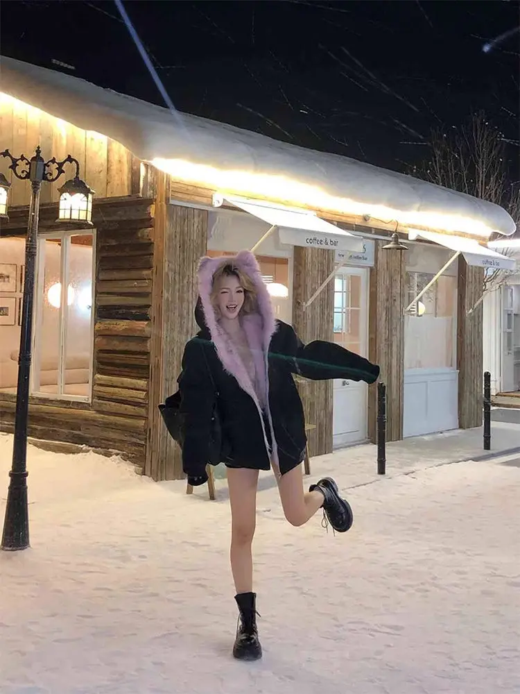 Японское двустороннее пальто с кошачьими ушками - Фотография_5