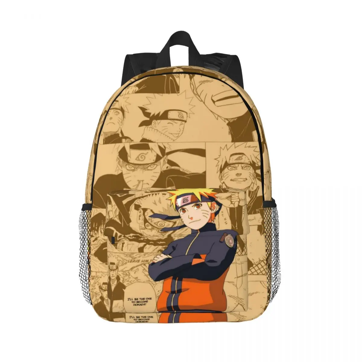 Компактный 15-дюймовый рюкзак naruto — стильная легкая сумка