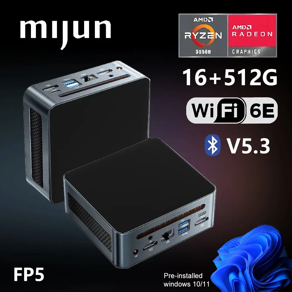 Мини-пк amd ryzen 5 3550h мини-пк