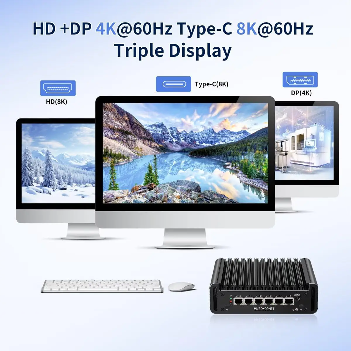 Mnboxconet мини-пк брандмауэр безвентиляторный core i3 1215u (до 4 - Фотография_6