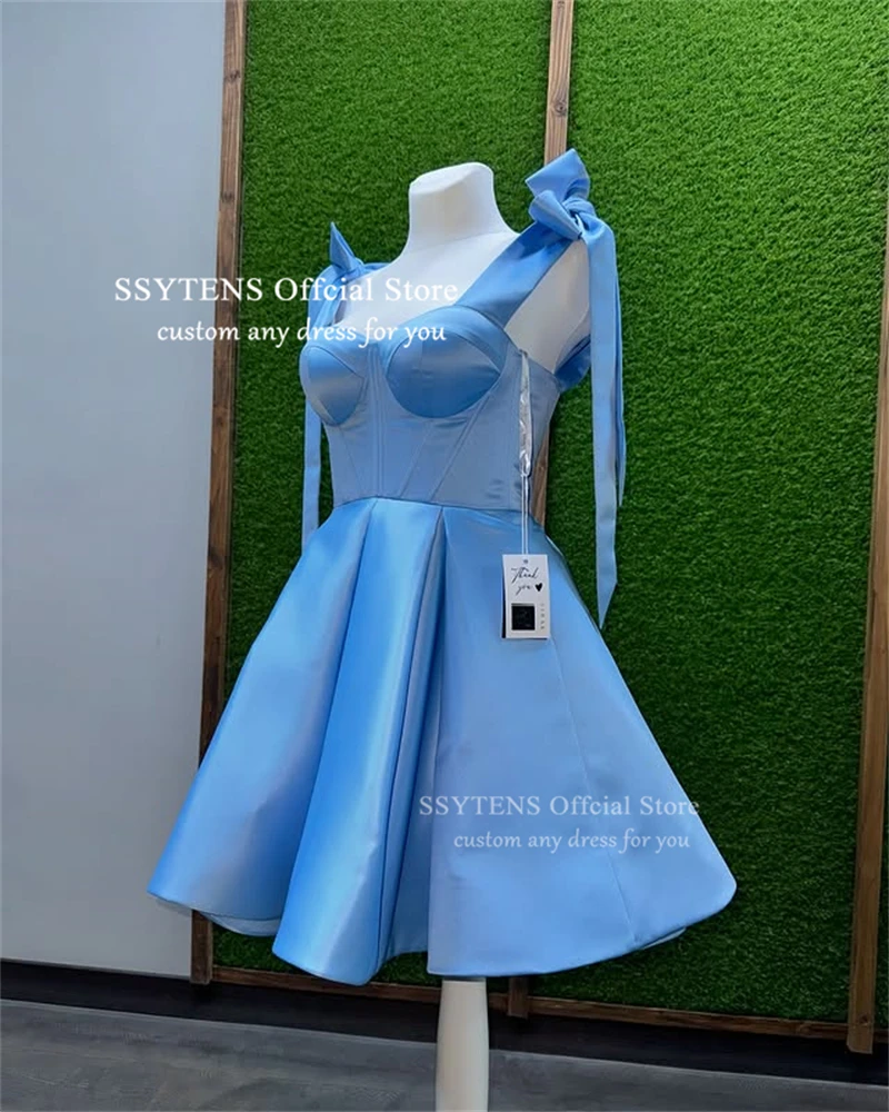 Ssytens атласные мини-свадебные платья 2021 - Фотография_4