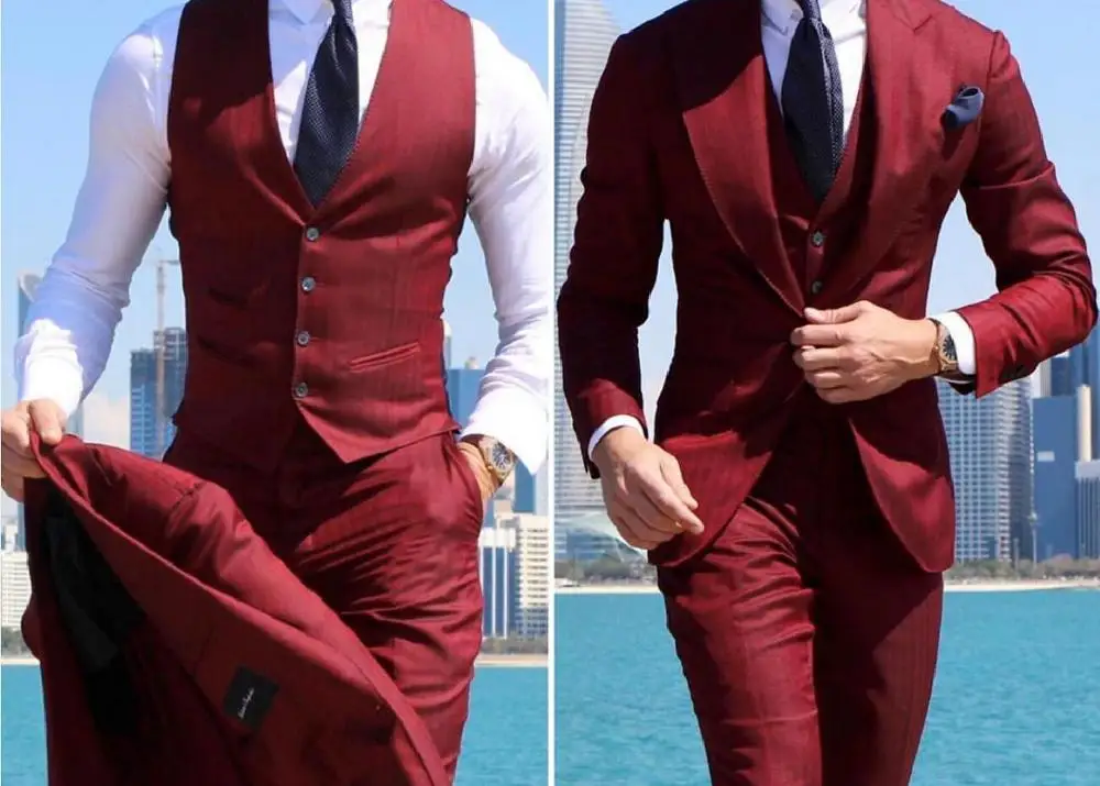 Classy wedding tuxedos suits slim - Фотография_5