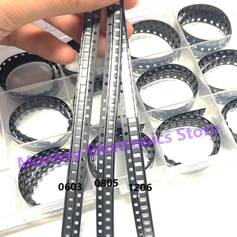 Светодиодный 0603 0805 1206 smd светодиодный коробка для образцов - Фотография_4