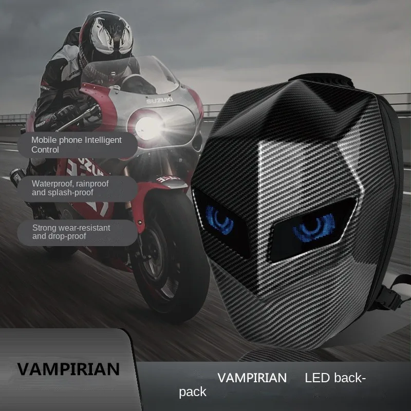 Motocyklista plecak led lekki bluetooth - Фотография_3