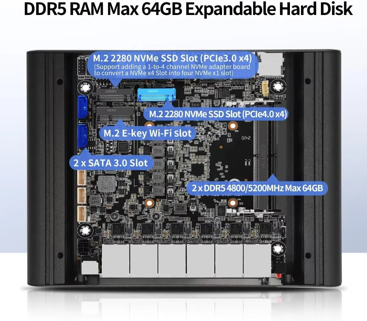 Mnboxconet мини-пк брандмауэр безвентиляторный core i3 1215u (до 4 - Фотография_4