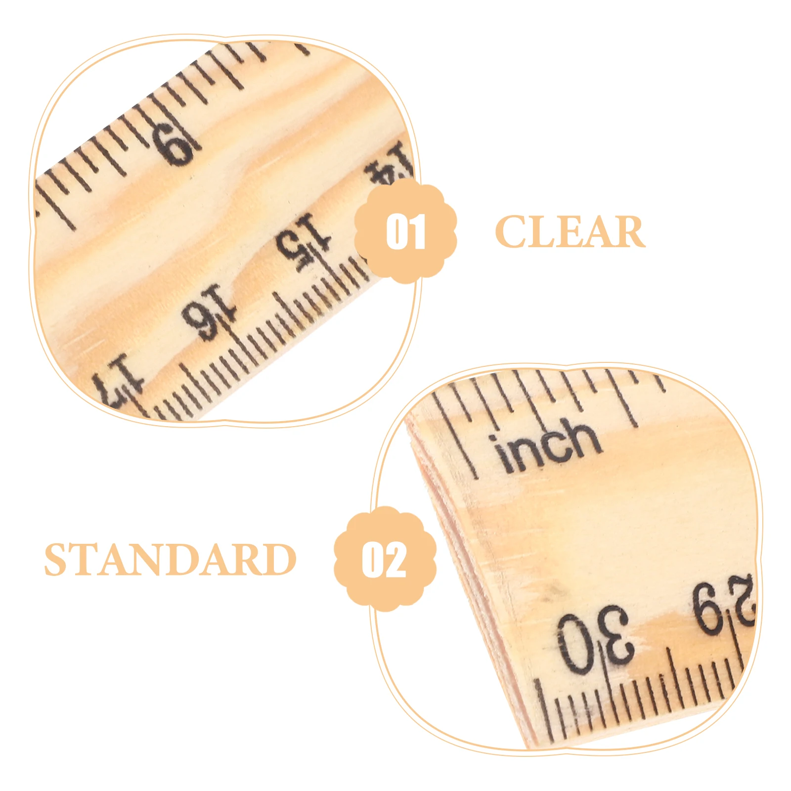 Бамбуковая деревянная линейка diy yardstick - Фотография_4