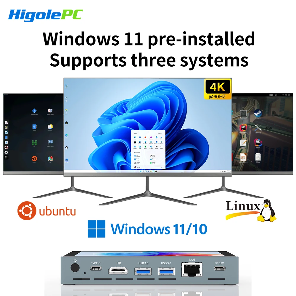 Мини-пк higole gole 2 pro без аккумулятора с экраном 5 - Фотография_4