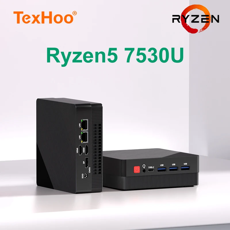 Мини-пк texhoo amd ryzen5 7530u