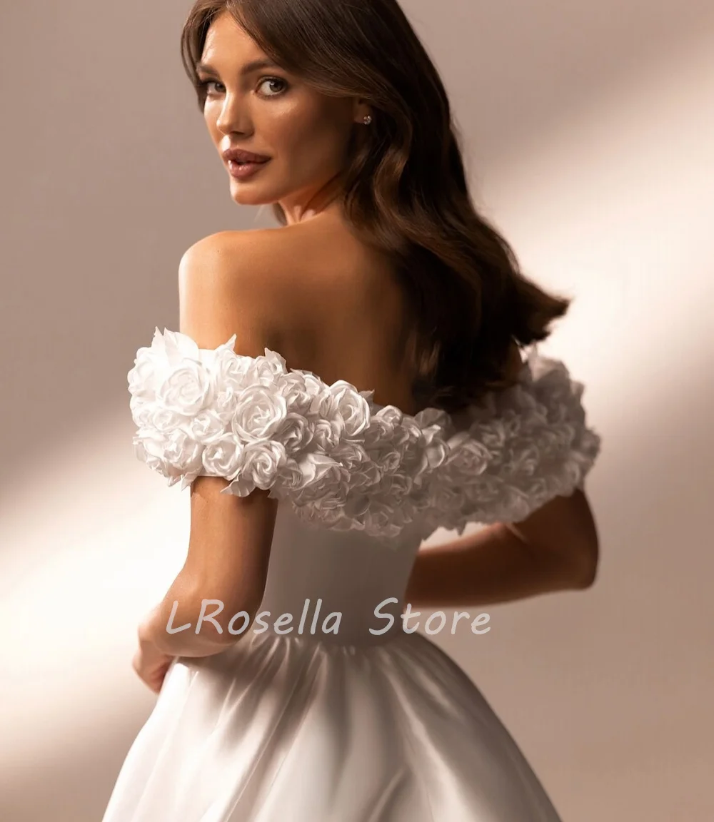 Lrosella свадебное платье из атласа - Фотография_3