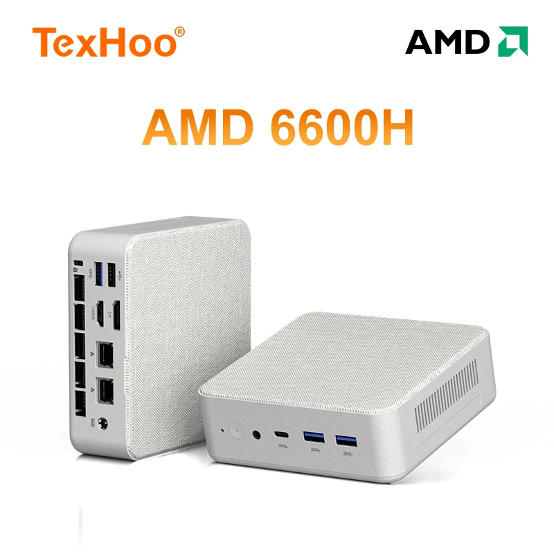 Texhoo ryzen 5 6600h геймерский мини-пк wifi6 bt5