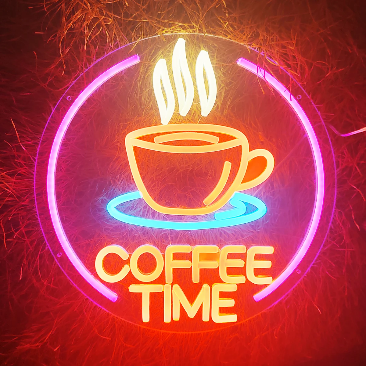 Неоновые огни coffee time для украшения комнаты в кафе на стене - Фотография_2