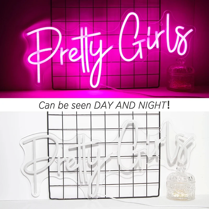 Женская неоновая вывеска светодиодный pretty girls - Фотография_6