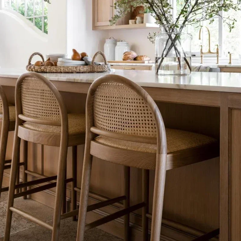 Nordic light luxury solid bar chair - Фотография_2