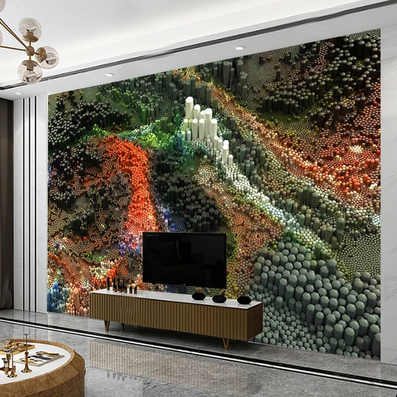 Пользовательские 3d настенные обои для гостиной - Фотография_3
