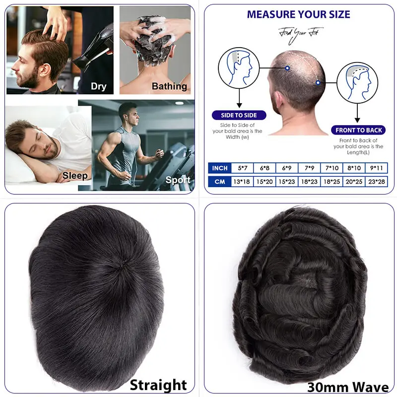 Мужской парик toupee 0 - Фотография_6