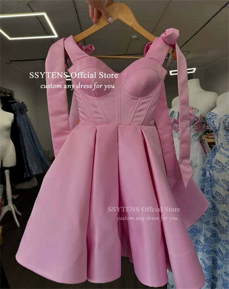 Ssytens атласные мини-свадебные платья 2021 - Фотография_5