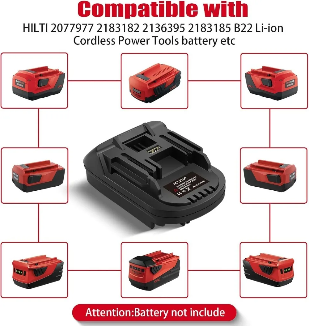 Адаптер аккумулятора для hilti на инструменты makita 18 в - Фотография_3
