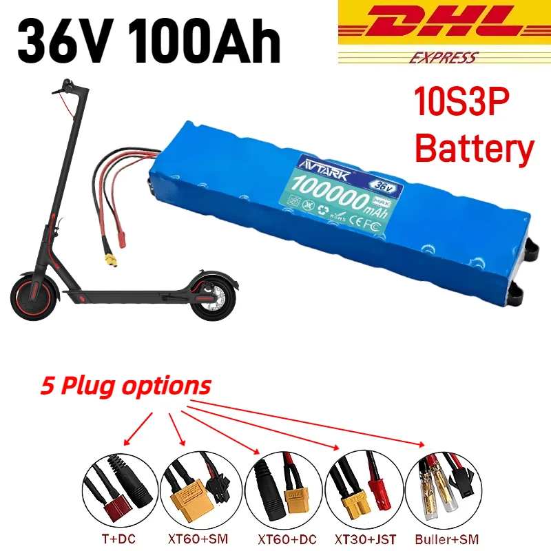 Высокая емкость 10s3p 36 в 100