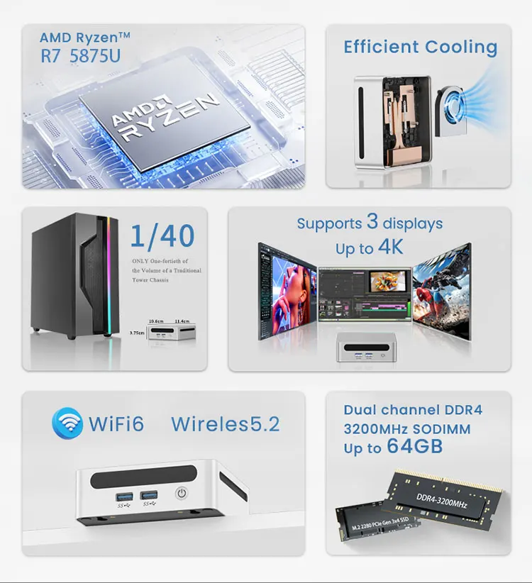 Игровой мини-пк win 11 pro amd - Фотография_2