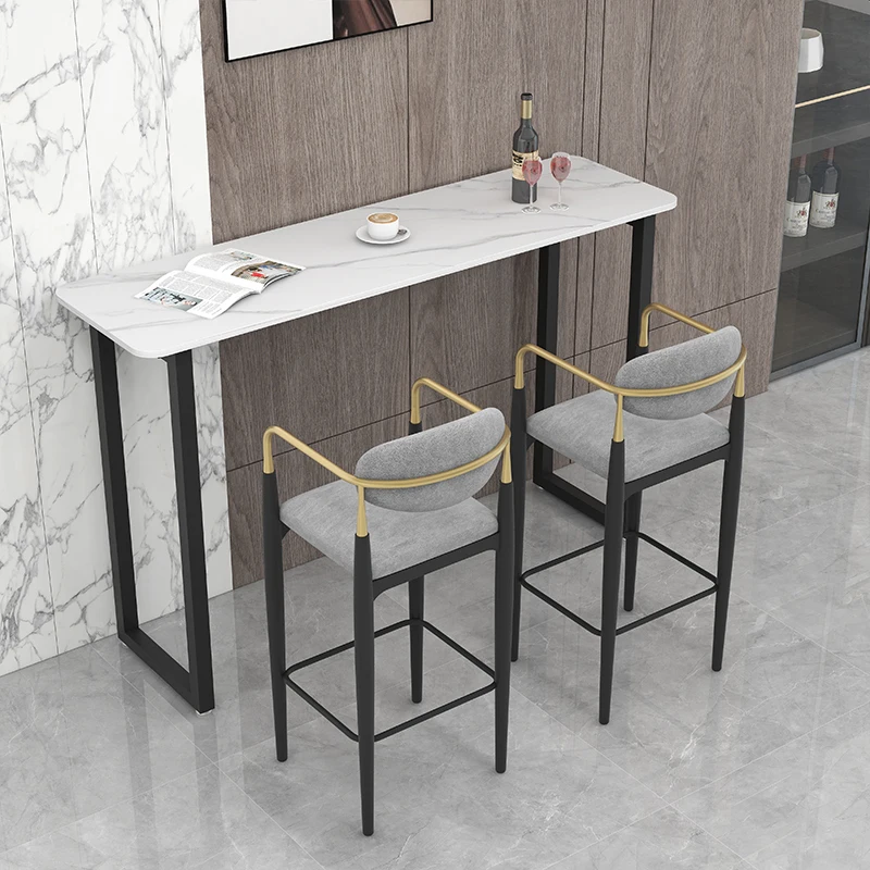 Nordic light luxury rock slab bar - Фотография_4
