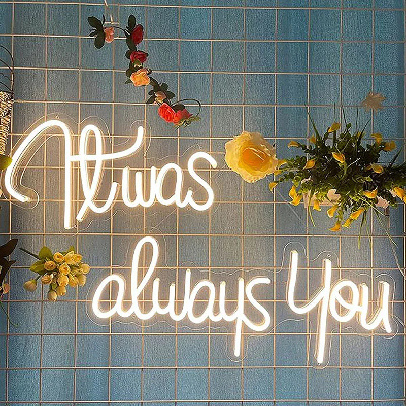 Неоновая вывеска it was always you - Фотография_4