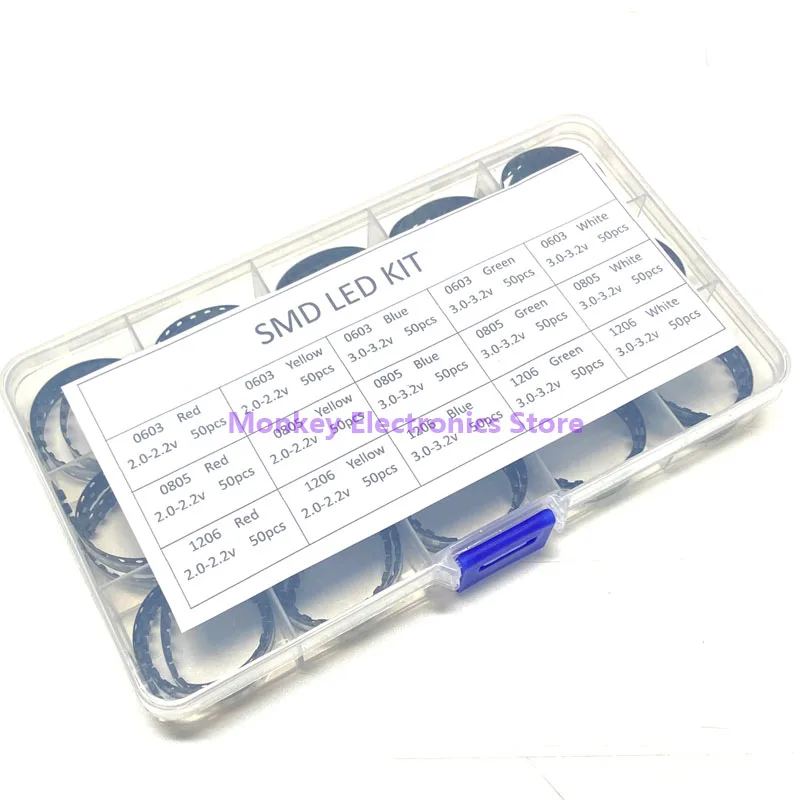 Светодиодный 0603 0805 1206 smd светодиодный коробка для образцов - Фотография_2