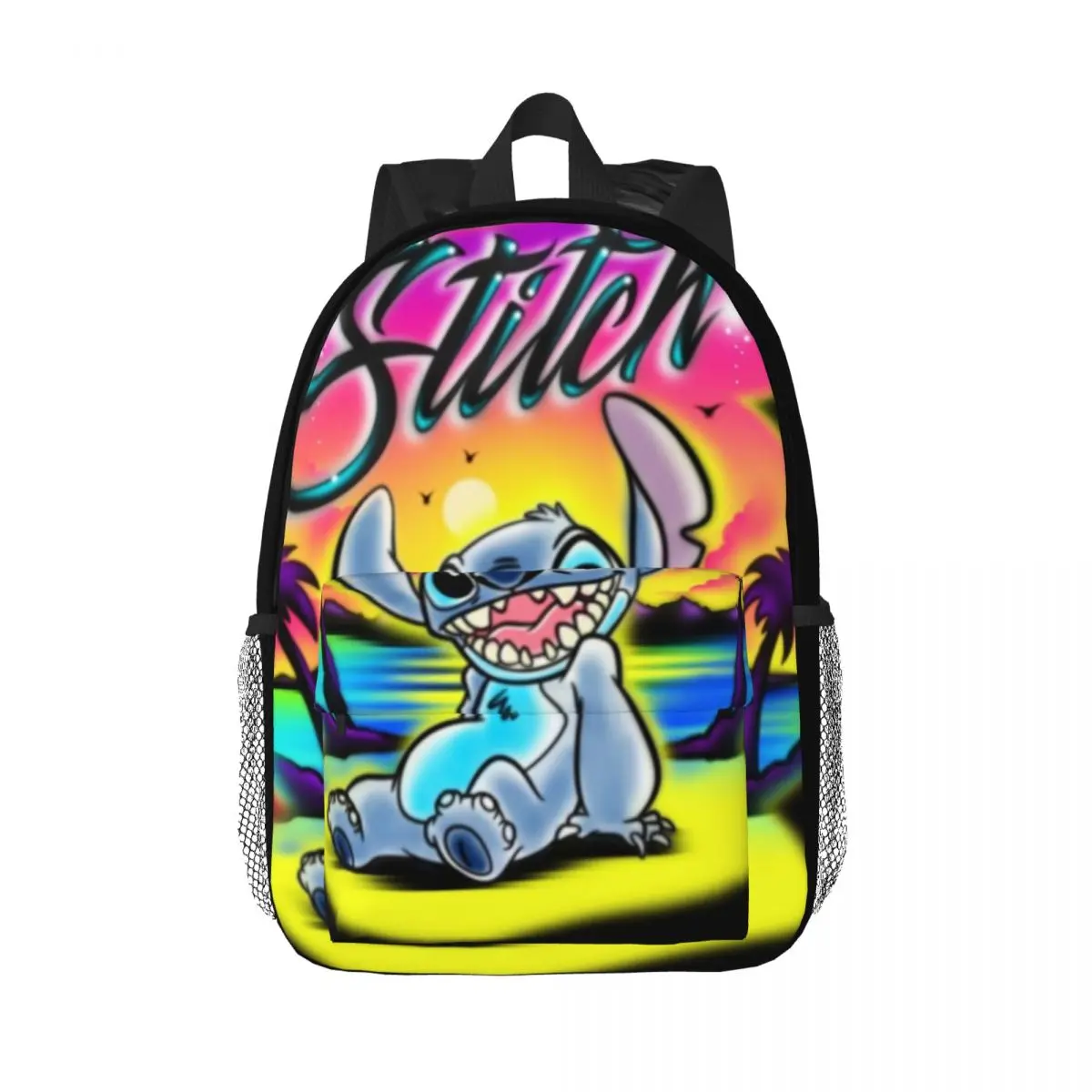 Компактный 15-дюймовый рюкзак disney stitch — стильная легкая сумка