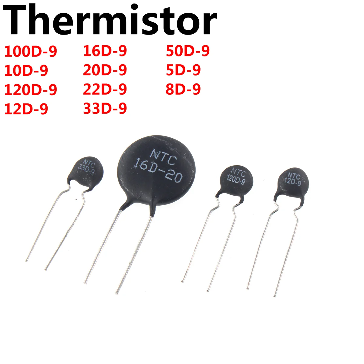 Резистор термистора ntc 100d-9