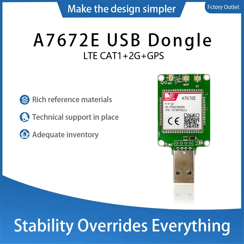 Simcom a7672e a7672g a7672sa usb-ключ lte cat1 2g 1 шт