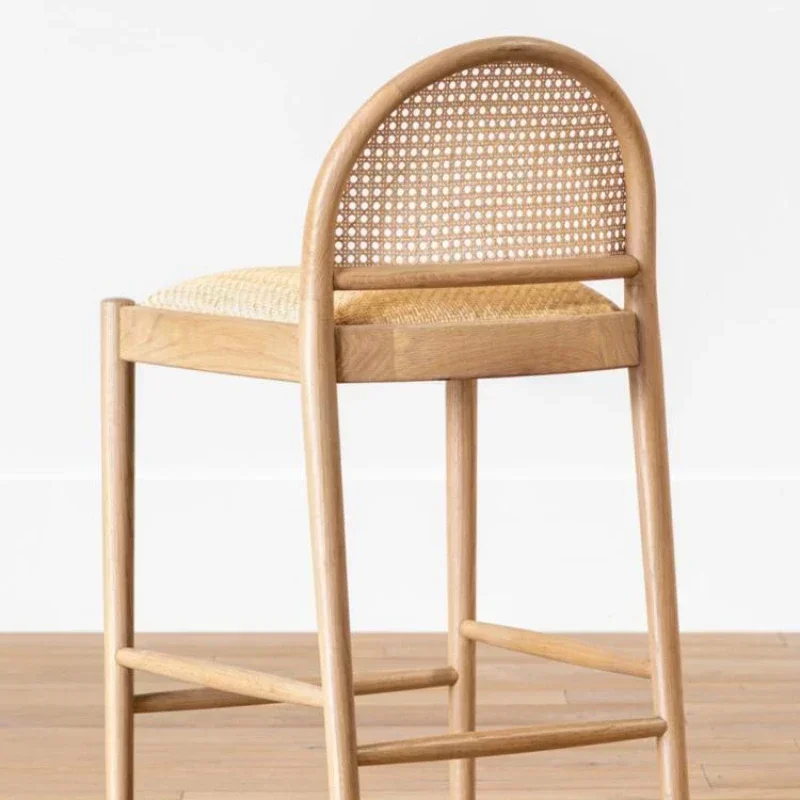 Nordic light luxury solid bar chair - Фотография_6