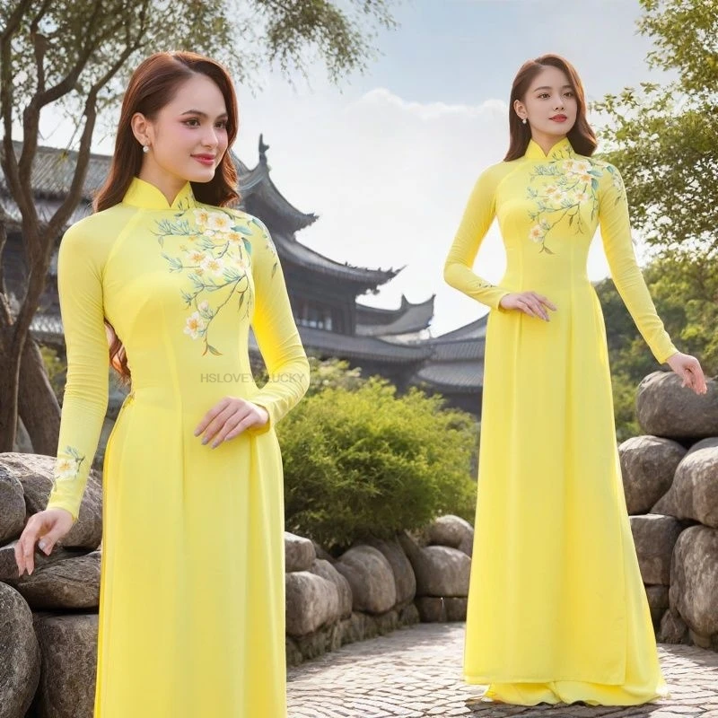 Восточное вьетнамское платье ao dai - Фотография_5