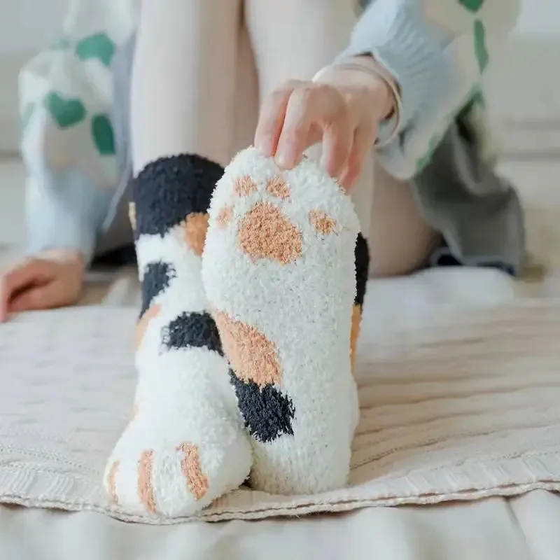 6 пар зимних женских носков kawaii с героями мультфильмов - Фотография_3