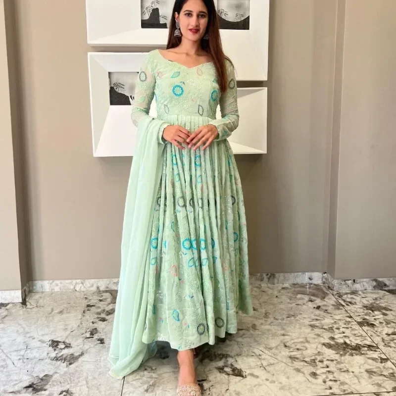 Индийский свадебный костюм болливуда shalwar kameez - Фотография_4