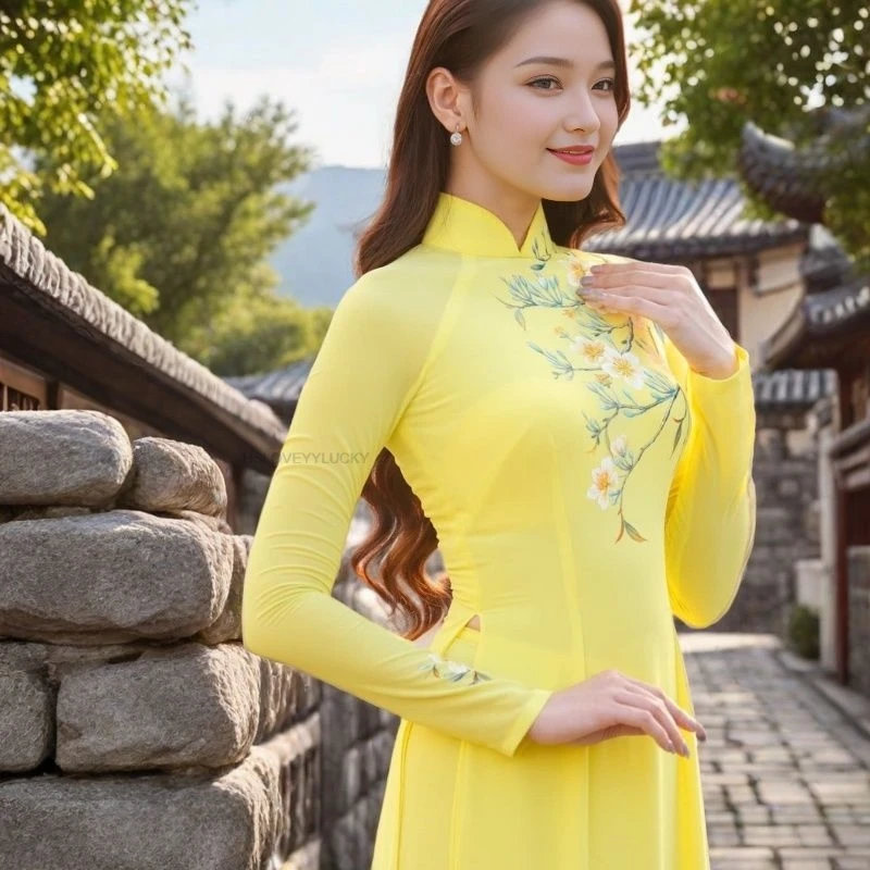 Восточное вьетнамское платье ao dai - Фотография_3