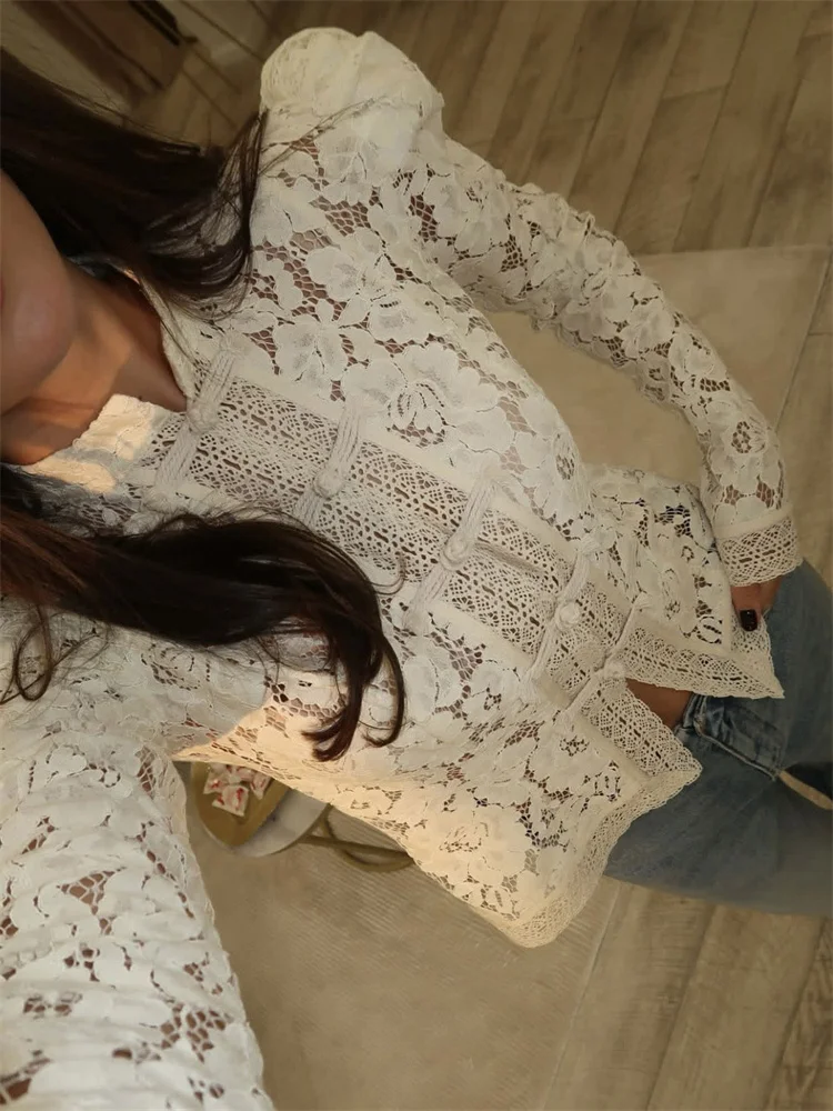 Летние кружевные рубашки с принтом tossy - Фотография_2