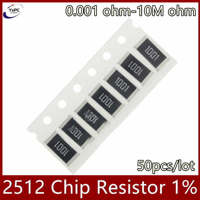 2512 smd резистор 0r ~ 10m 1w 0.1r 0.01r 0.05r 0.001r 0r 1k 1% k 10k 2