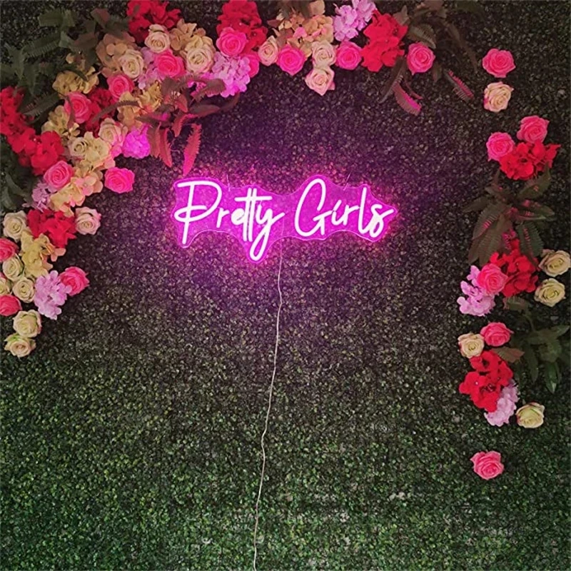 Женская неоновая вывеска светодиодный pretty girls - Фотография_3
