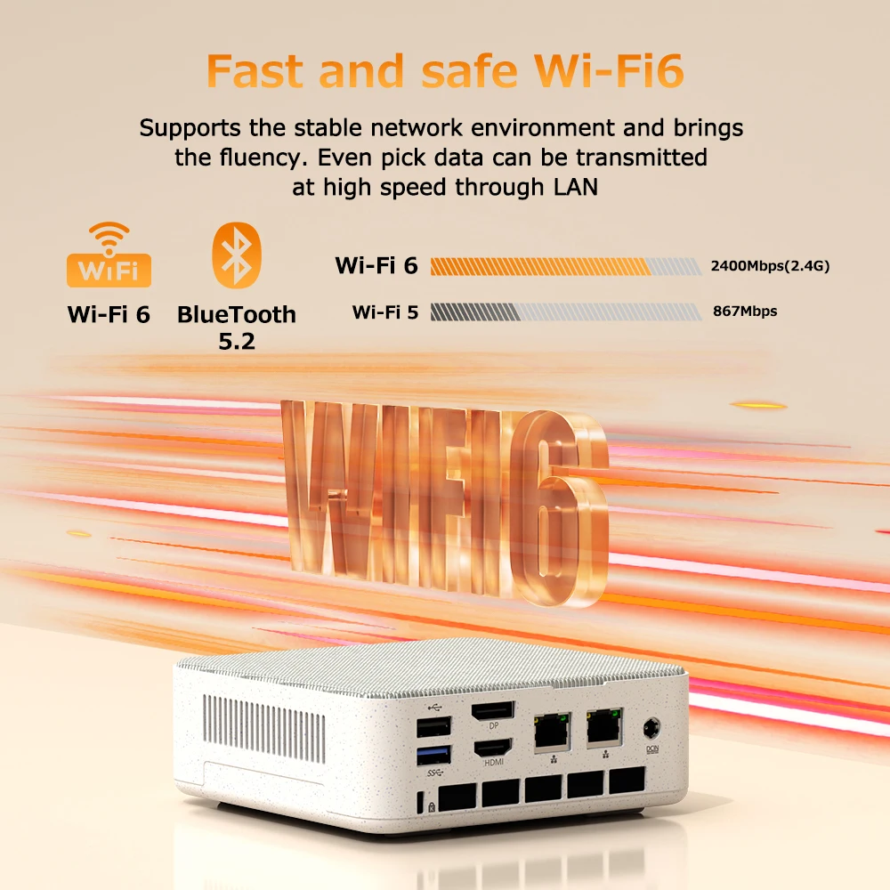 Texhoo ryzen 5 6600h геймерский мини-пк wifi6 bt5 - Фотография_6