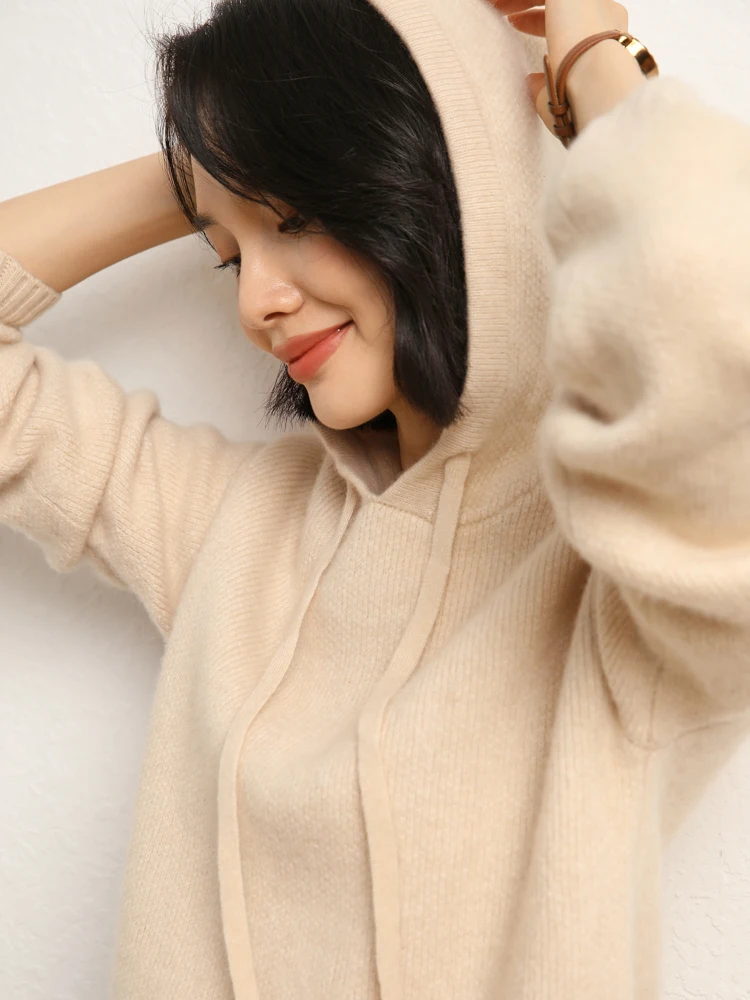 Angel women hooded pullover 100%